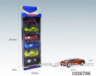 1:50 6pcs pull back alloy car 6sets &6color mixed loading in window box