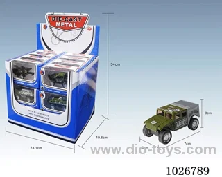 1:55 24pcs  pull back alloy car 6sets &6color mixed loading in display box