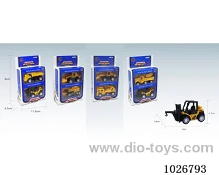 1:55 2pcs pull back alloy car 8sets&8color mixed loading in window box