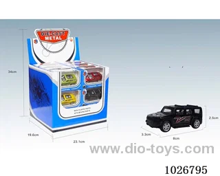 1:50 24pcs pull back alloy car 6sets&6color mixed loading in display box