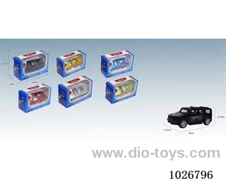 1:50 pull back alloy car 6sets &6color mixed loading in window box