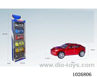 6pcs 1:50 pull back alloy car 6sets&6color mixed loading in window box