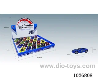 24pcs 1:50 pull back alloy car 6sets&6color mixed loading in display box
