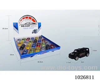 24pcs 1:50 pull back alloy car 6sets&6color mixed loading in display box