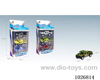 3pcs 1:50 pull back alloy car 6sets&6color mixed loading in window box