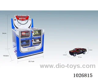 24pcs 1:50 pull back alloy car 6sets&6color mixed loadingin display box