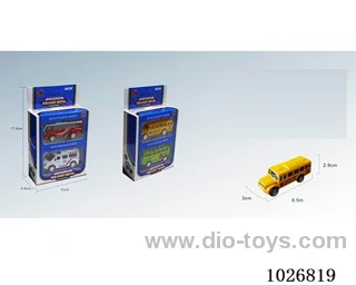 2pcs 1:50 pull back alloy car 4sets&4color mixed loading in window box