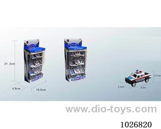 3pcs 1:50 pull back alloy car 6sets&6color mixed loading in window box