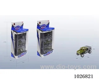 3pcs 1:55 pull back alloy car 6sets&6color mixed loading in window box