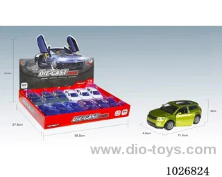 12pcs 1:64  pull back alloy car 4sets&4color mixed loading in display box