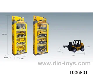 1:55 4pcs pull back alloy car 8sets mixed loading in window box