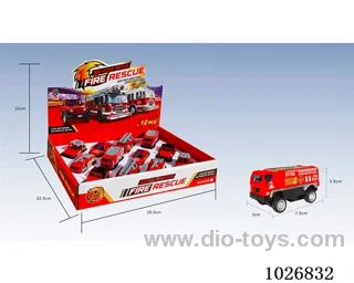 1:55 12pcs pull back alloy car 6sets&6color mixed loading in display box