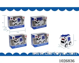 friction alloy car 4sets mixed loading in window box