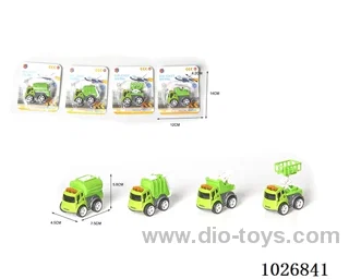 friction alloy car 4sets mixed loading in blister card