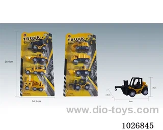 1:55 4pcs pull back alloy car 8sets mixed loading in blister card