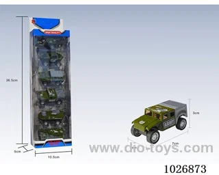 1:55 pull back alloy car 6sets &6color mixed loading in window box