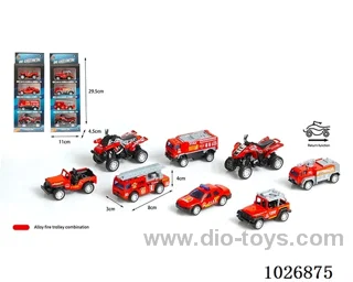 1:55 4pcs pull back alloy car 8sets  mixed loading in window box