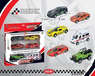 1:50 6pcs pull back alloy car 6sets &6color mixed loading in window box
