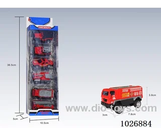 1:55 6pcs pull back alloy car 6sets &6color mixed loading in window box
