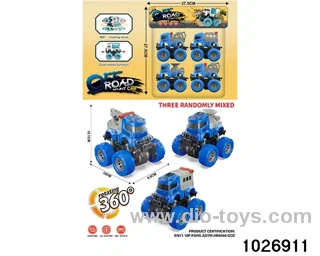 Double inertia stunt car in pvc bag