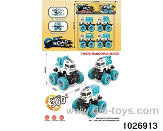 Double inertia stunt car in pvc bag
