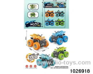 Double inertia stunt car in pvc bag