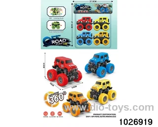 Double inertia stunt car in pvc bag