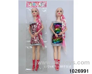 11 inch 9 joints Barbie in opp bag