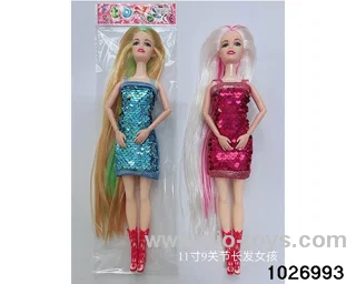 11 inch 9 joints Barbie in opp bag