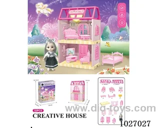 37pcs diy villa &Barbie with light include battery