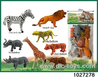 Wildlife sets in 8pcs pvc bag
