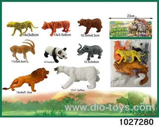 Wildlife sets in 8pcs pvc bag