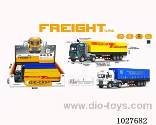 INERTIA ALLOY CONTAINER TRUCK WITH LIGHT AND SOUND (INCLUDING  BATTERIES)in display box