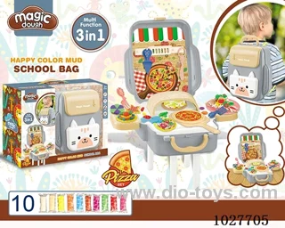 Colored clay toys in color box