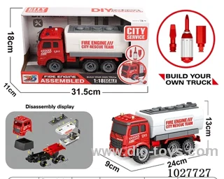 diy Disassemble the inertial car with light&sound 2sets mixed loading in display box