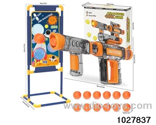 Air gun with cloth target in color box