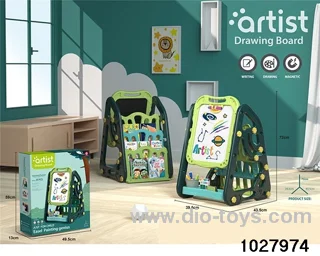 Double-sided drawing board in color box