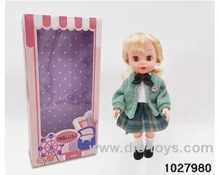 Student music doll in window box