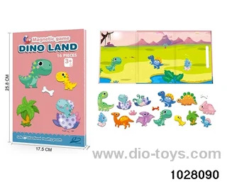 Magnetic playbook - Dinosaur Land in Plastic film