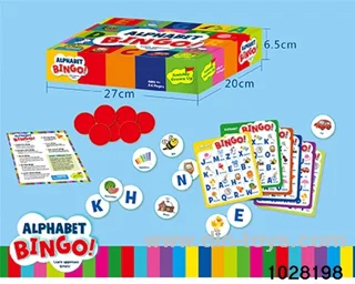 Alphabet. Board games in color box