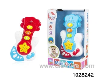 Music guitar lights + music in display box
