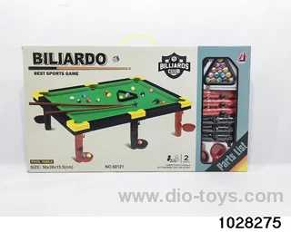 Flocked billiard set in window box