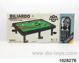 Flocked billiard set in window box