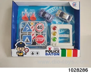Traffic signal set with IC lighting sound effects in display box