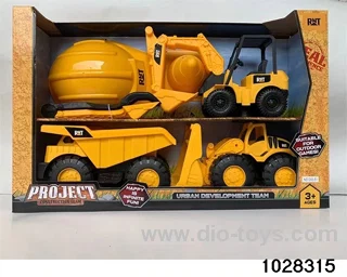 Sliding engineering vehicle set in display box