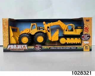 Sliding engineering vehicle set in display box