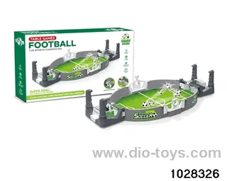 Two-player catapult soccer match board game in color box