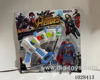 Superman + Catapult Bow  with double flashing lights inclued battery  in blister