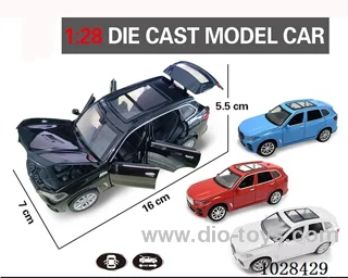 1:28 pull back alloy  Simulation opens 6 doors car 4color mixed loading