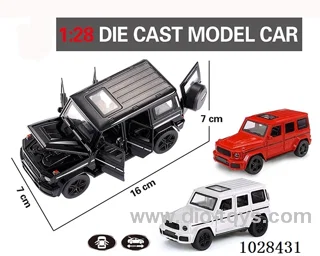 1:28 pull back alloy  Simulation opens 6 doors car 3color mixed loading